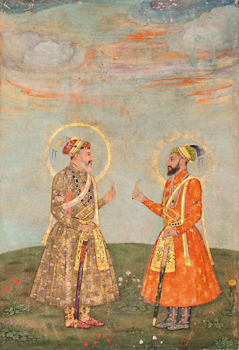 Shah Jahan (left) and Aurangzeb (right), c. 1659